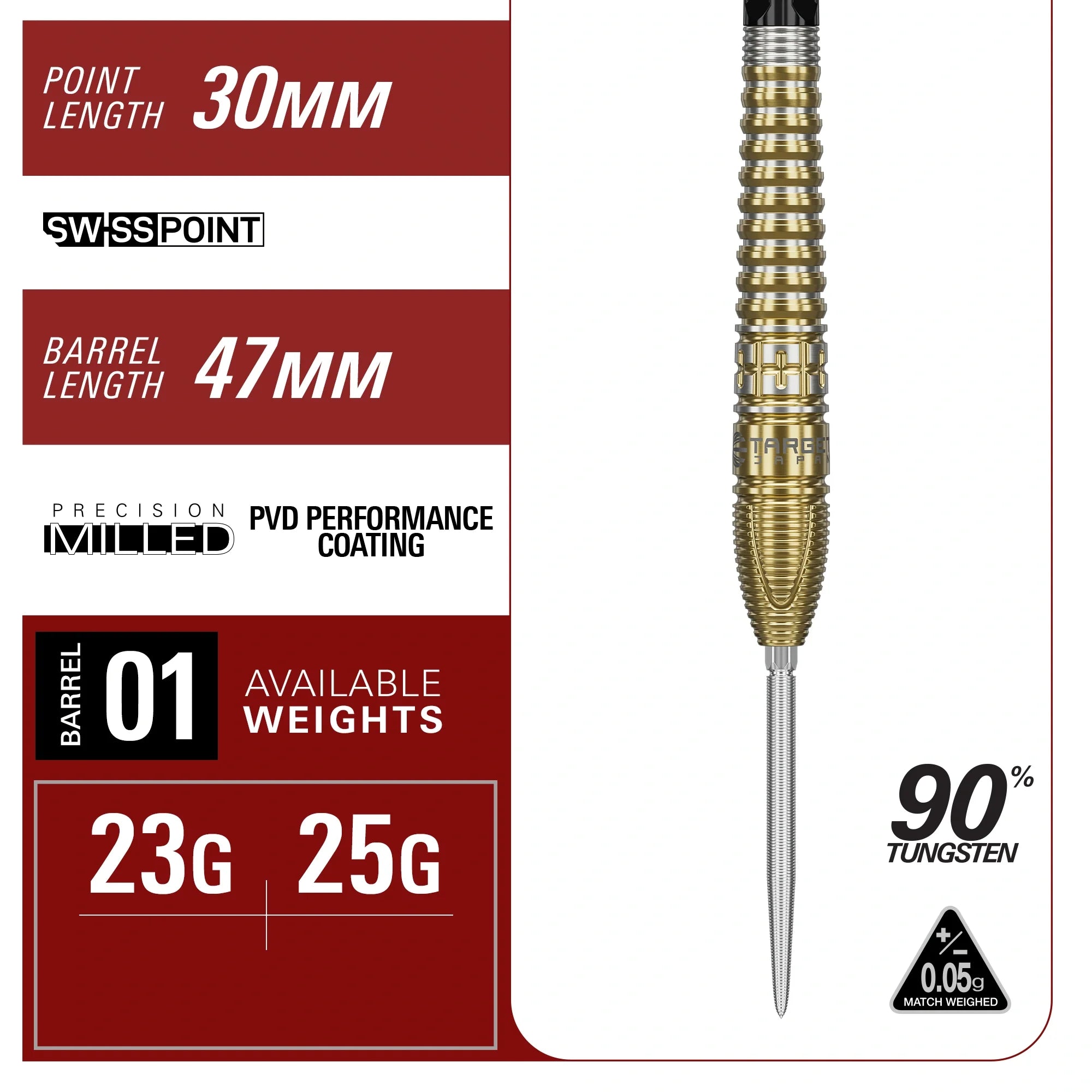 Target Japan - Prime Series Hot Shot Gen3 - 90% - Steel Šípky - Direct Darts - 4