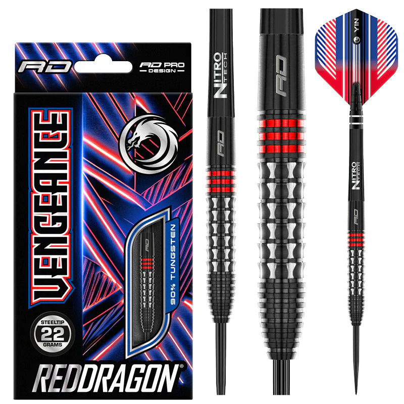 Red Dragon - Vengeance Red - Steel Šípky - Direct Darts - 2