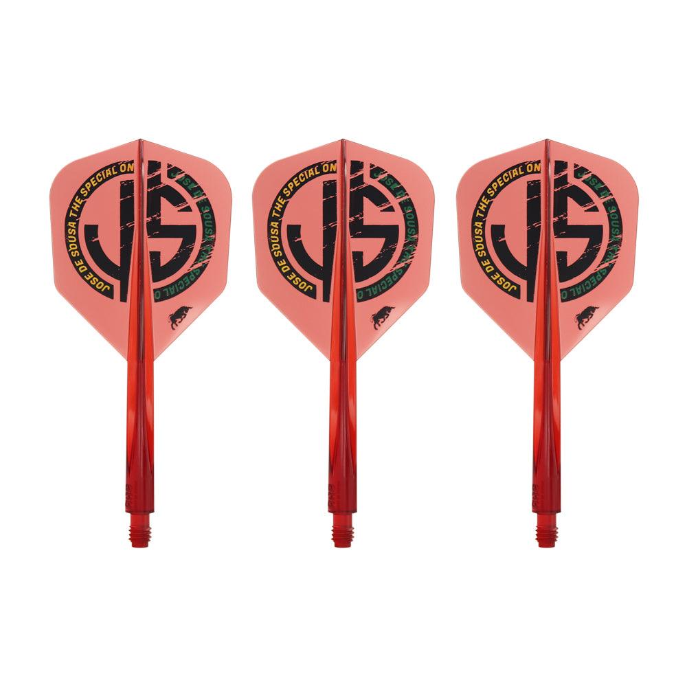 Condor - Axe Special One 3 - Průhledná Červená - No6 - Jednodílný Násadky/Letky Na Šípky - Direct Darts - 1