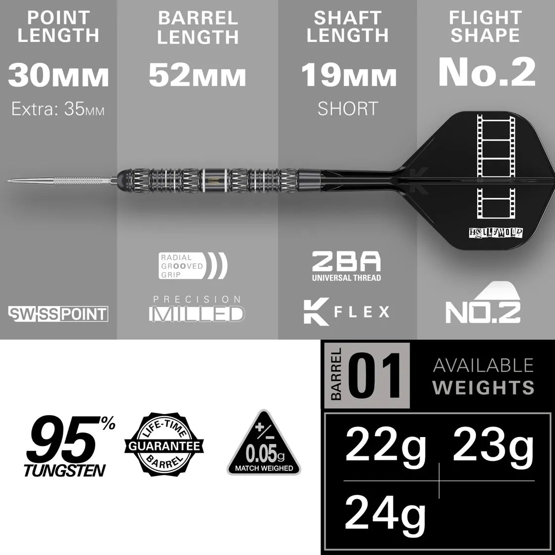 Target - Chris Dobey 95K - 95% - Steel Šípky - Direct Darts - 3