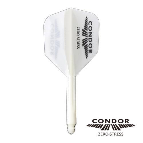 Condor - Zero Stress - Condor Logo - Bílá Černá - No6 - Jednodílný Násadky/Letky Na Šípky - Direct Darts - 1