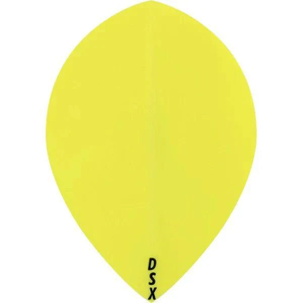 Designa - Dsx100 - Žlutá - Hruškovitá - 100 Mikron - Letky Na Šípky - Direct Darts - 1
