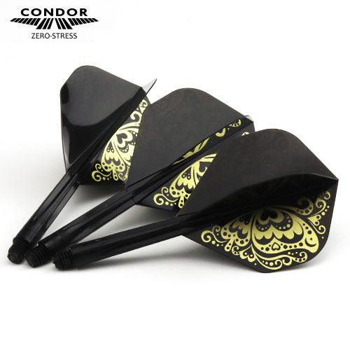 Condor - Zero Stress - Swallowtail - Černá - No2 - Jednodílný Násadky/Letky Na Šípky - Direct Darts - 3