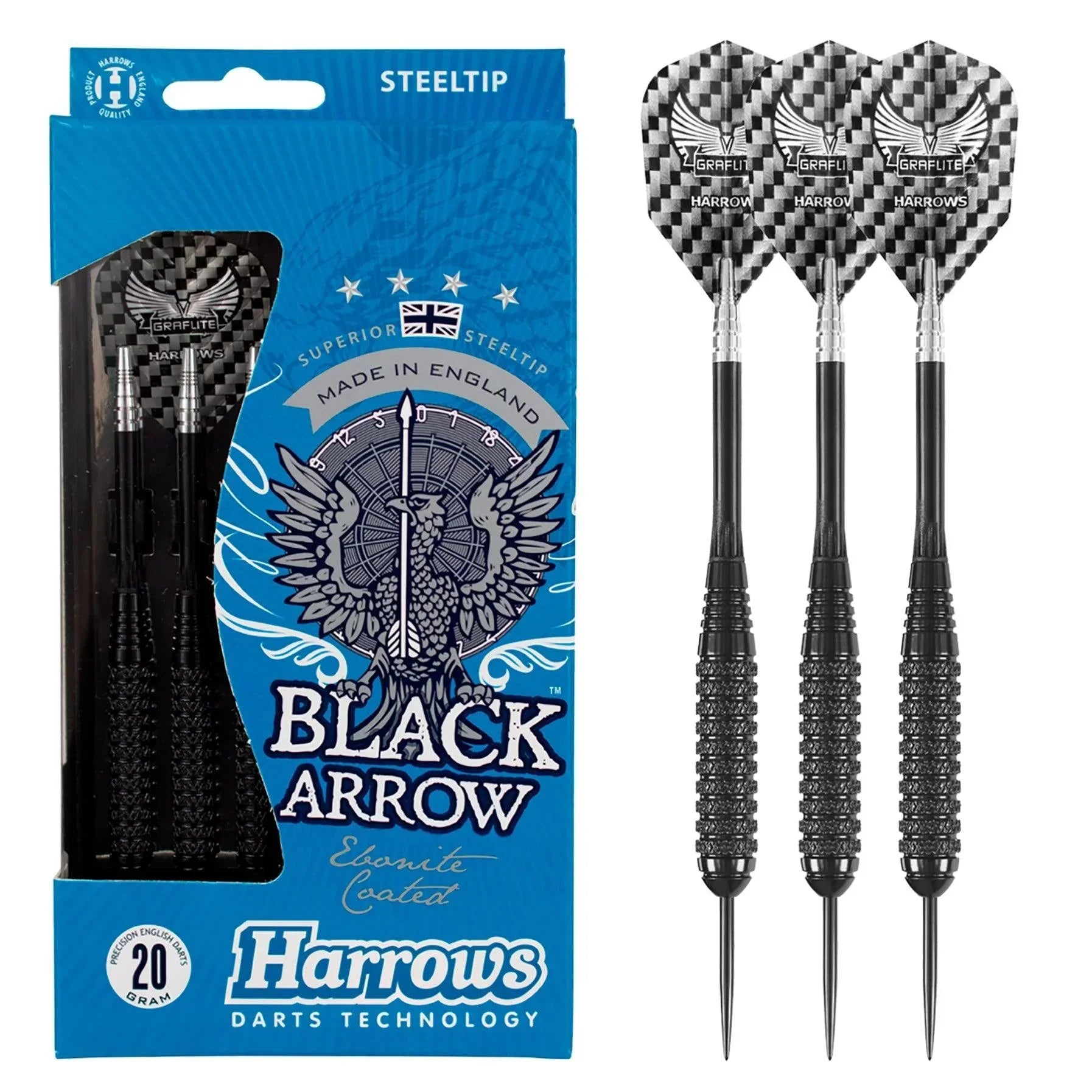 Harrows - Black Arrow 23 G - Steel Šípky - Direct Darts - 2