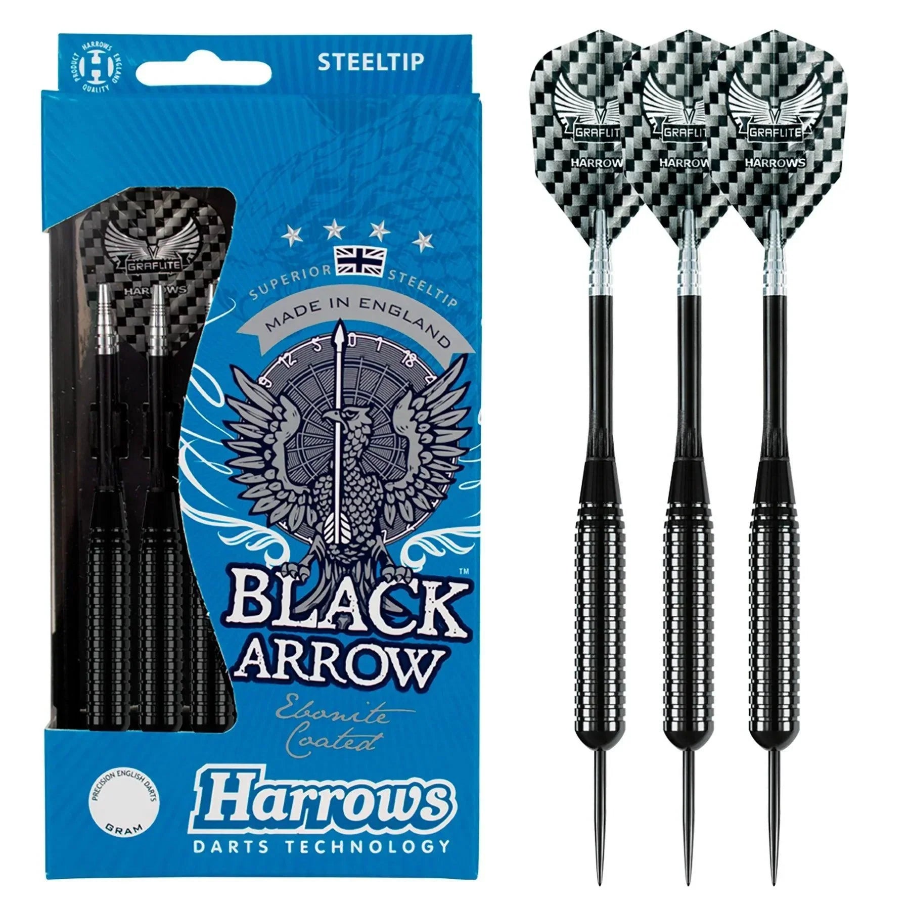 Harrows - Black Arrow 26 G - Steel Šípky - Direct Darts - 2