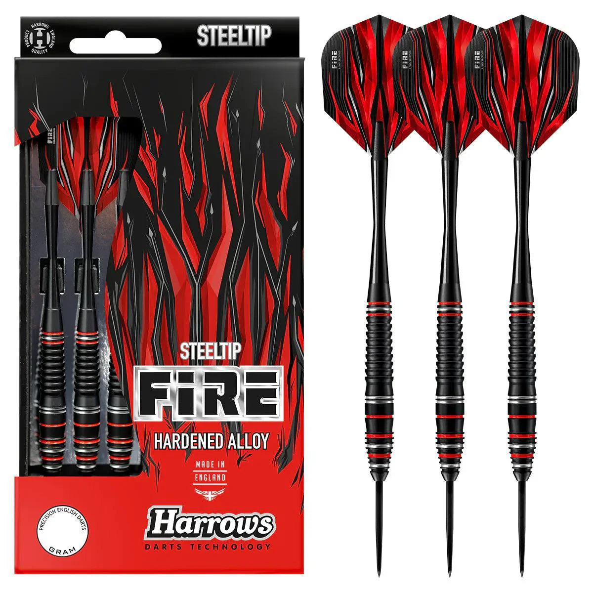 Harrows - Fire Sada Vysoko Kvalitná Zliatina A Ocelových Šípok - Direct Darts - 2