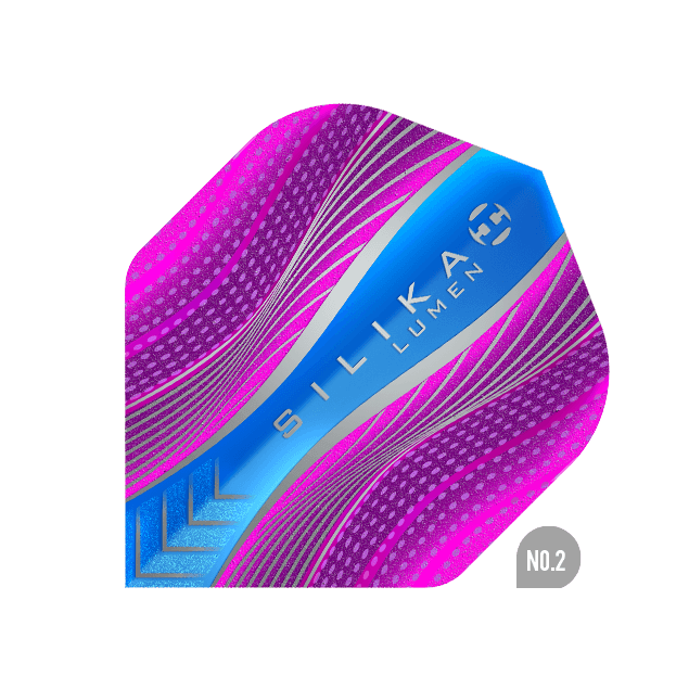 Harrows - Silika Lumen No2 Fialová/Modrá - 100 Mikron - Letky Na Šípky - Direct Darts - 1