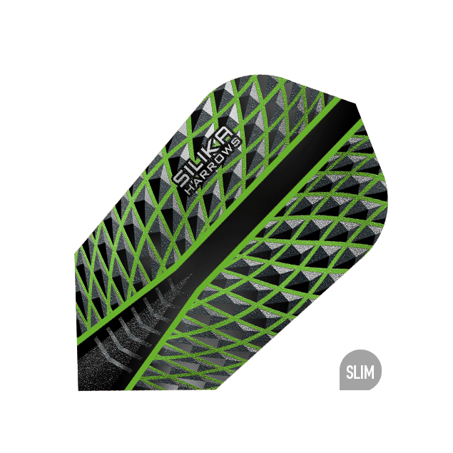 Harrows - Silika Slim Zelená - 100 Mikron - Letky Na Šípky - Direct Darts - 1