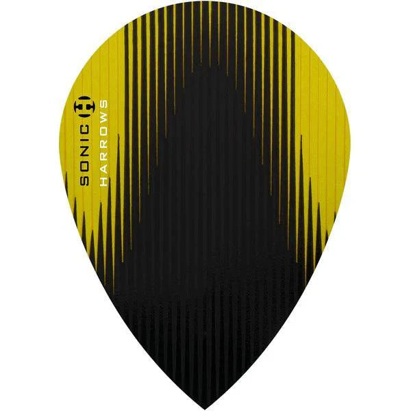 Harrows - Sonic - Žlutá - Hruškovitá - 100 Mikron - Letky Na Šípky - Direct Darts - 1