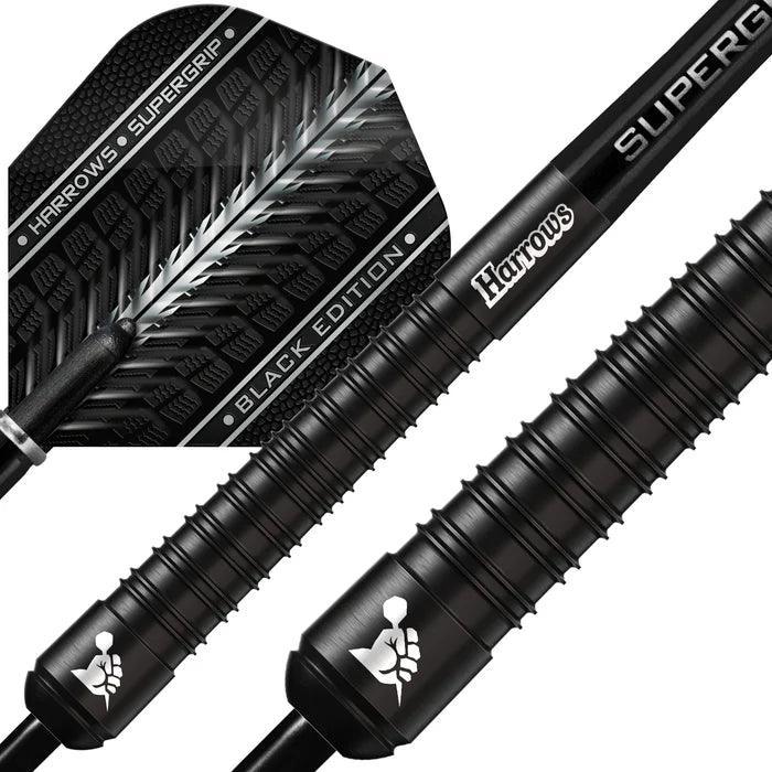 Harrows - Supergrip 90% Black Edition - Steel Šípky - Direct Darts - 3