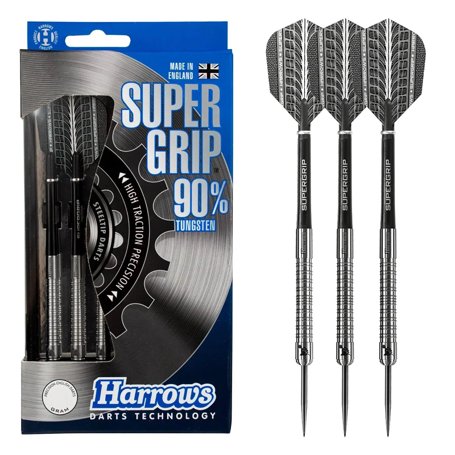 Harrows - Supergrip 90% - Steel Šípky - Direct Darts - 2