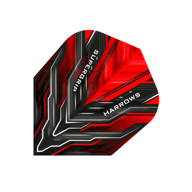 Harrows - Supergrip Ultra Červená - 100 Mikron - Letky Na Šípky - Direct Darts - 1