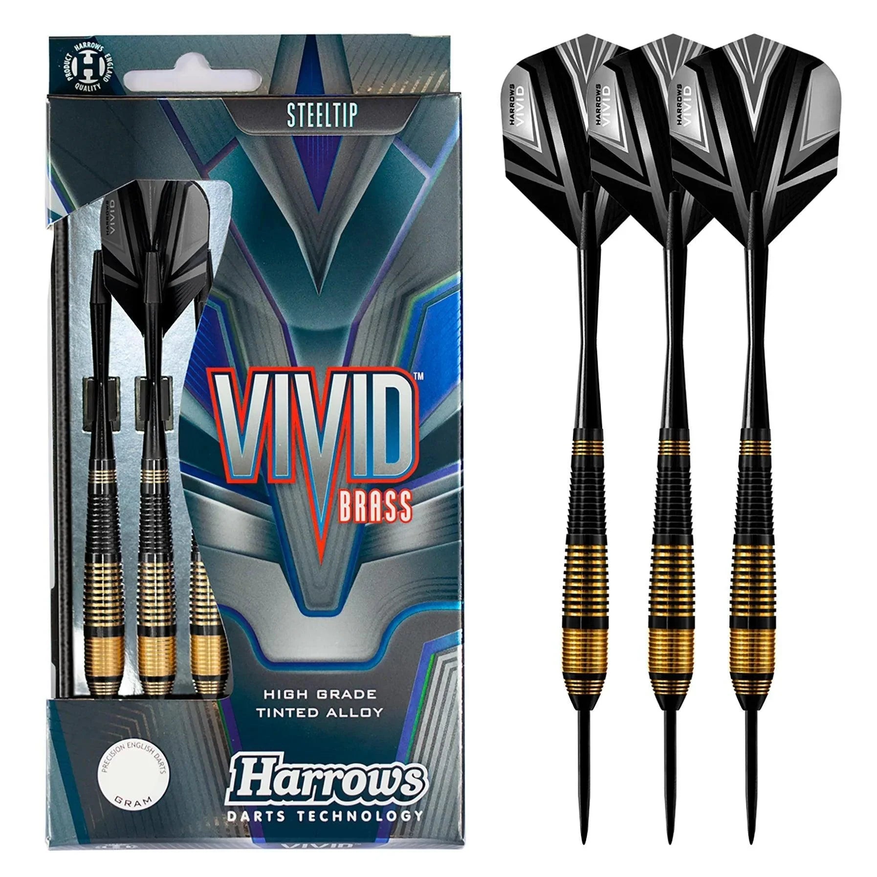 Harrows - Vivid Černá - Steel Šípky - Direct Darts - 2
