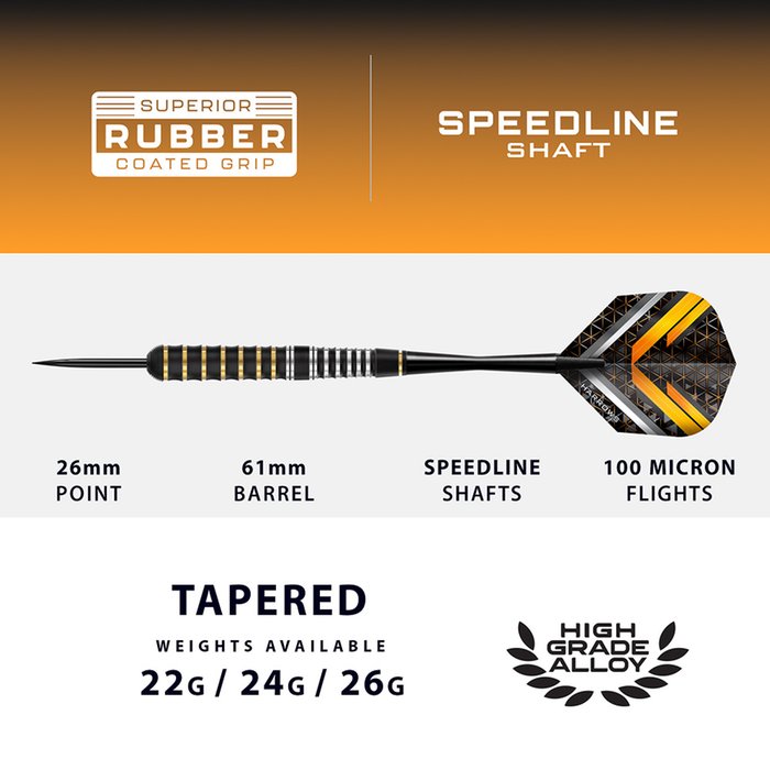 Harrows - Vulcan - Mosadzná - Steel Šípky - Direct Darts - 4