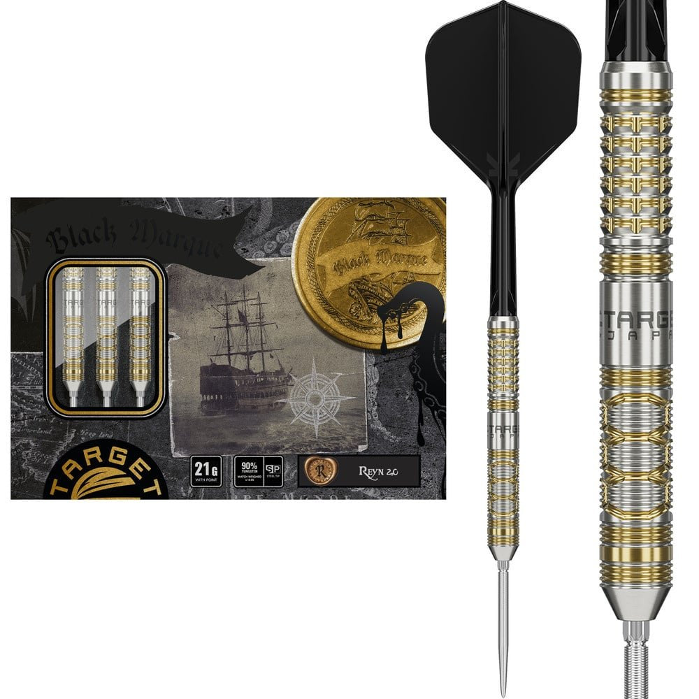 Target Japan - Black Marque Reyn Gen2 - 90% - Steel Šípky - Direct Darts - 1