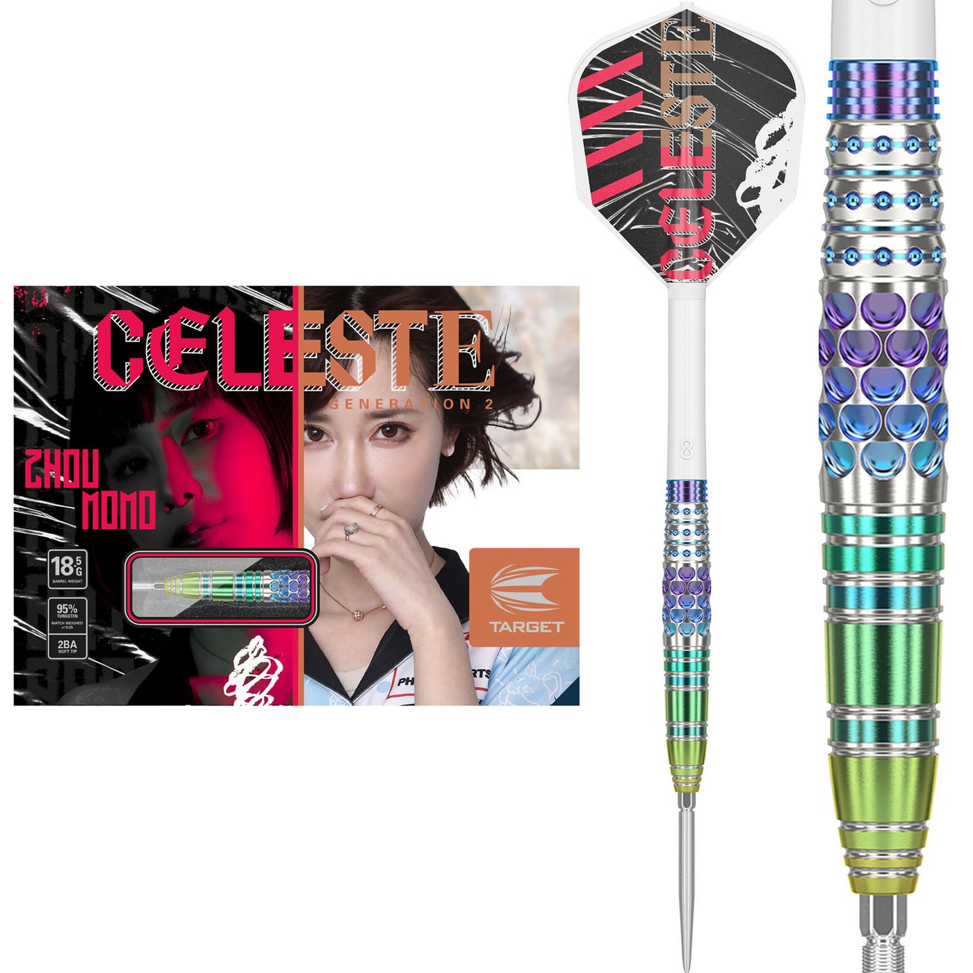 Target Japan - Zhou Momo Celeste Gen2 - 95% - Steel Šípky - Direct Darts - 1