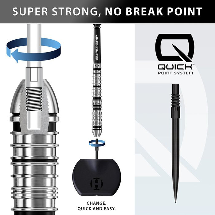 Harrows - Supergrip Qp Tapered 90% - Steel Šípky - Direct Darts - 3