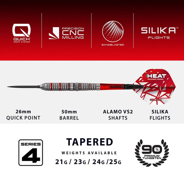 Harrows - Damon Heta Series 4 90% - Steel Šípky - Direct Darts - 5