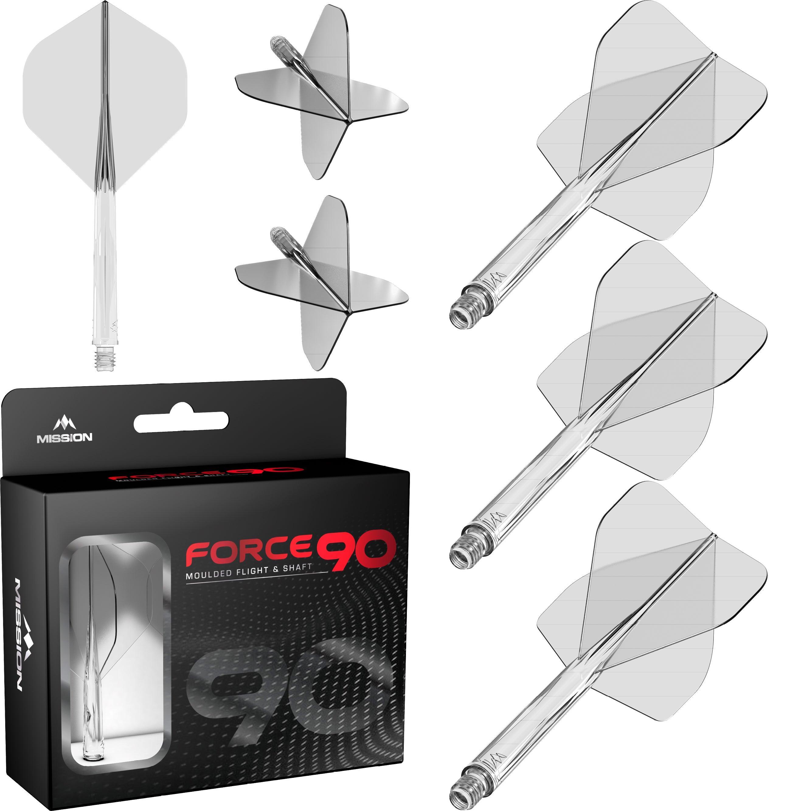 Mission - Force 90 Průhledná - No2 - Letky/Násadky Na Šípky - Direct Darts - 3