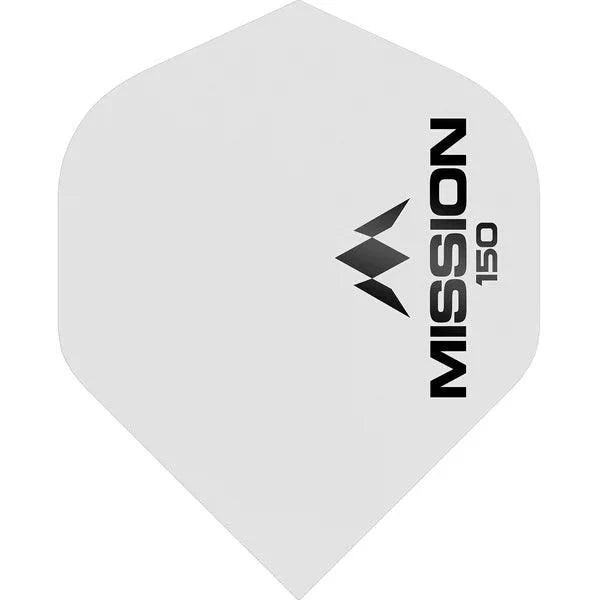 Mission - Logo 150 - Bílá - No2 - 150 Mikron - Letky Na Šípky - Direct Darts - 1