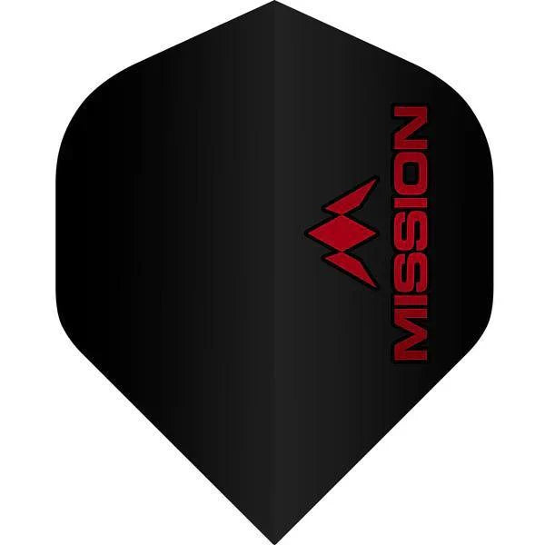 Mission - Logo - Červená - No2 - 100 Mikron - Letky Na Šípky - Direct Darts - 1