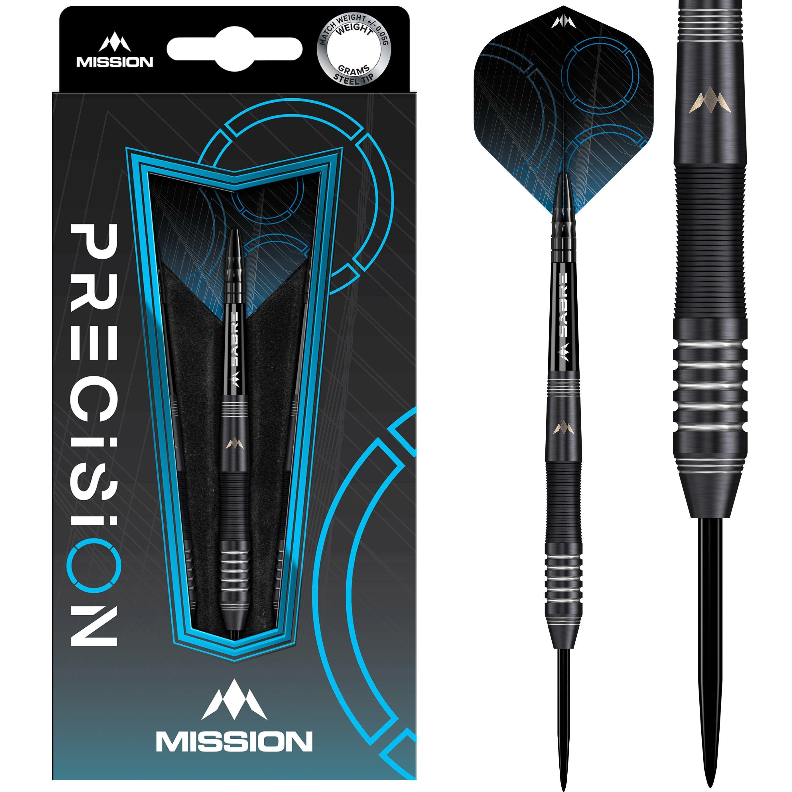 Mission - Precision - Černá Pvd - 90% - Steel Šípky - Direct Darts - 1