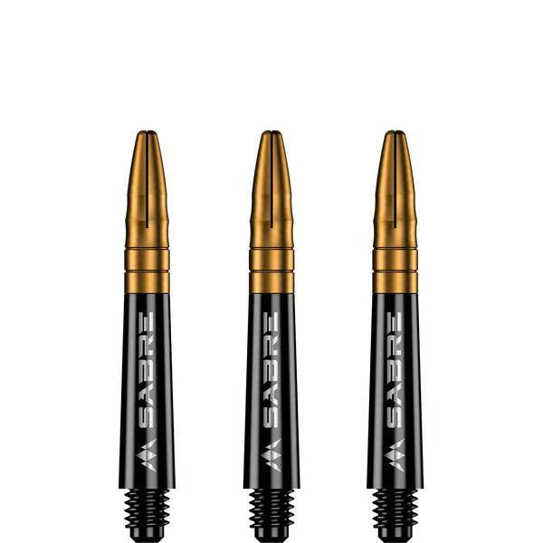 Mission - Sabre - Polykarbonát - Černá - Zlatá Top - Násadky Na Šípky - Direct Darts - 2
