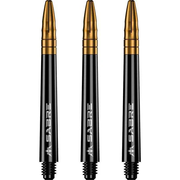 Mission - Sabre - Polykarbonát - Černá - Zlatá Top - Násadky Na Šípky - Direct Darts - 5