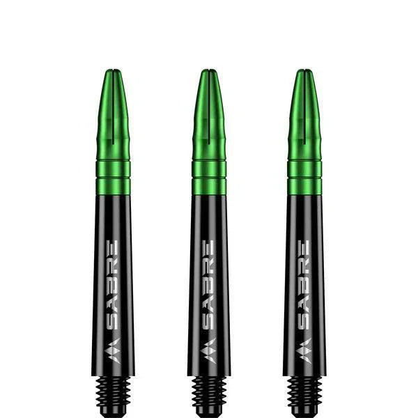 Mission - Sabre - Polykarbonát - Černá - Zelená Top - Násadky Na Šípky - Direct Darts - 3