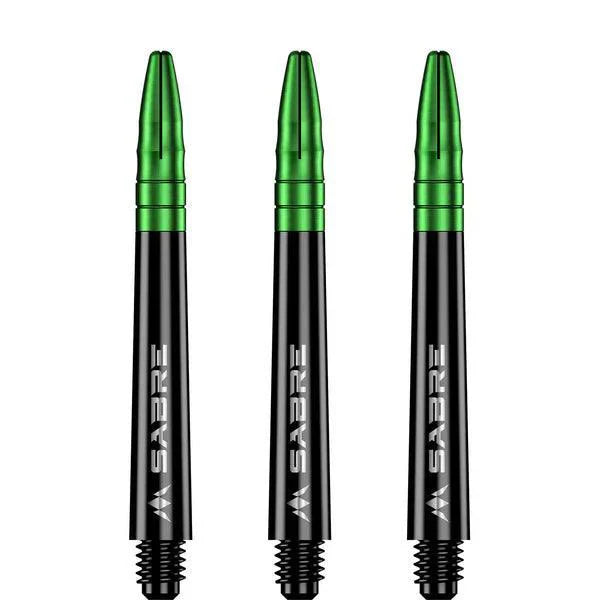 Mission - Sabre - Polykarbonát - Černá - Zelená Top - Násadky Na Šípky - Direct Darts - 4