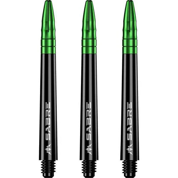 Mission - Sabre - Polykarbonát - Černá - Zelená Top - Násadky Na Šípky - Direct Darts - 5
