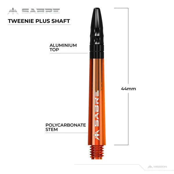 Mission - Sabre - Polykarbonát - Oranžová - Černá Top - Násadky Na Šípky - Direct Darts - 6