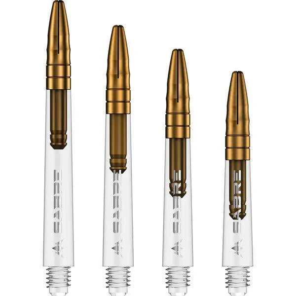 Mission - Sabre - Polykarbonát - Průhledná - Zlatá Top - Násadky Na Šípky - Direct Darts - 1