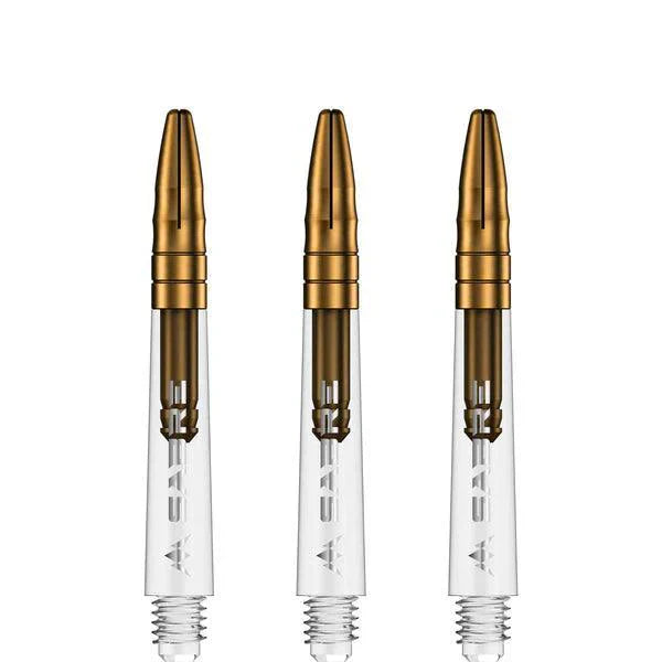 Mission - Sabre - Polykarbonát - Průhledná - Zlatá Top - Násadky Na Šípky - Direct Darts - 3