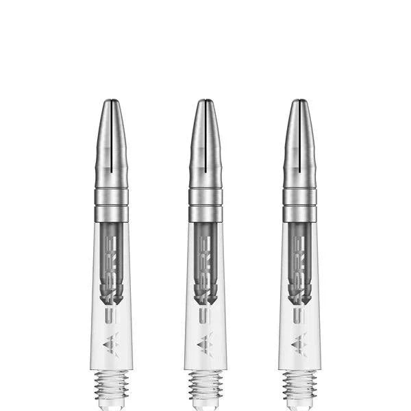 Mission - Sabre - Polykarbonát - Průhledná - Strieborná Top - Násadky Na Šípky - Direct Darts - 2