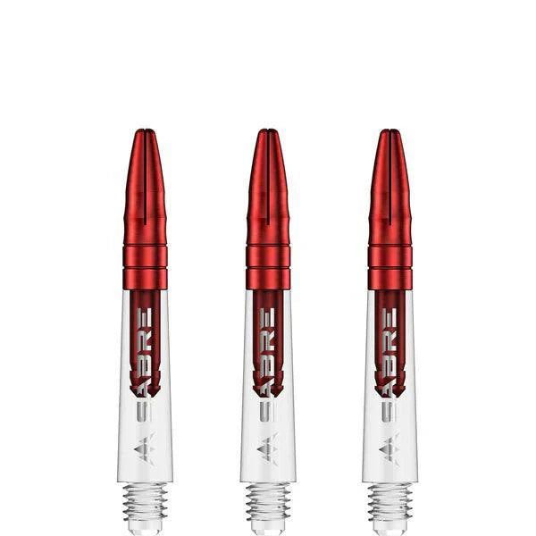 Mission - Sabre - Polykarbonát - Průhledná - Červená Top - Násadky Na Šípky - Direct Darts - 2