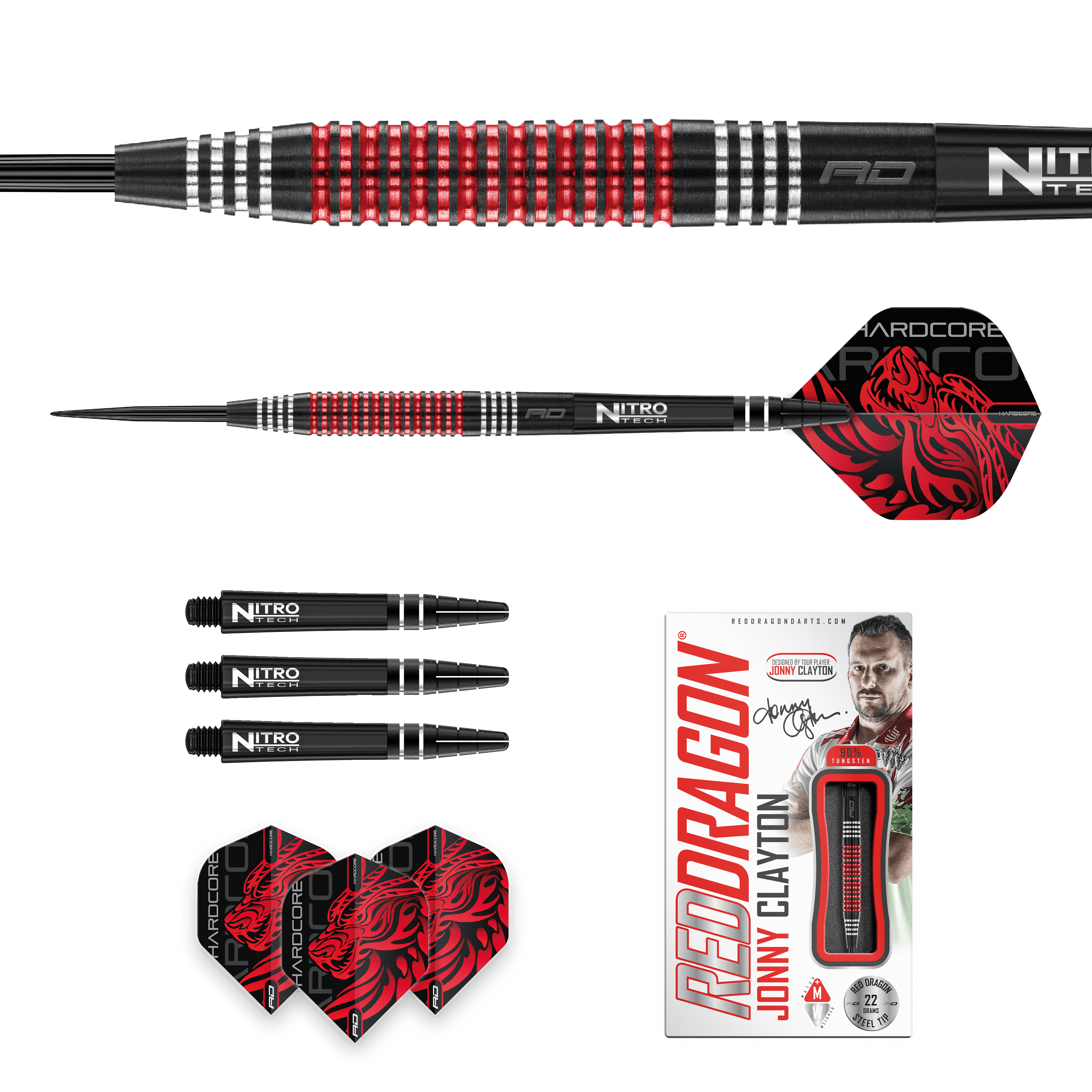 Red Dragon - Jonny Clayton S.E. 90% - Steel Šípky - Direct Darts - 5