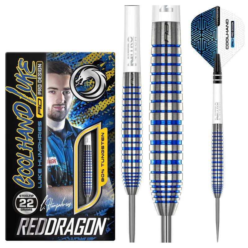 Red Dragon - Luke Humphries Tx3 Cool Blue - 90% - Steel Šípky - Direct Darts - 2