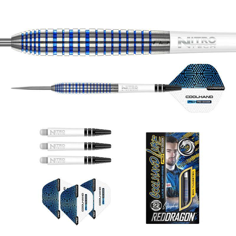 Red Dragon - Luke Humphries Tx3 Cool Blue - 90% - Steel Šípky - Direct Darts - 5