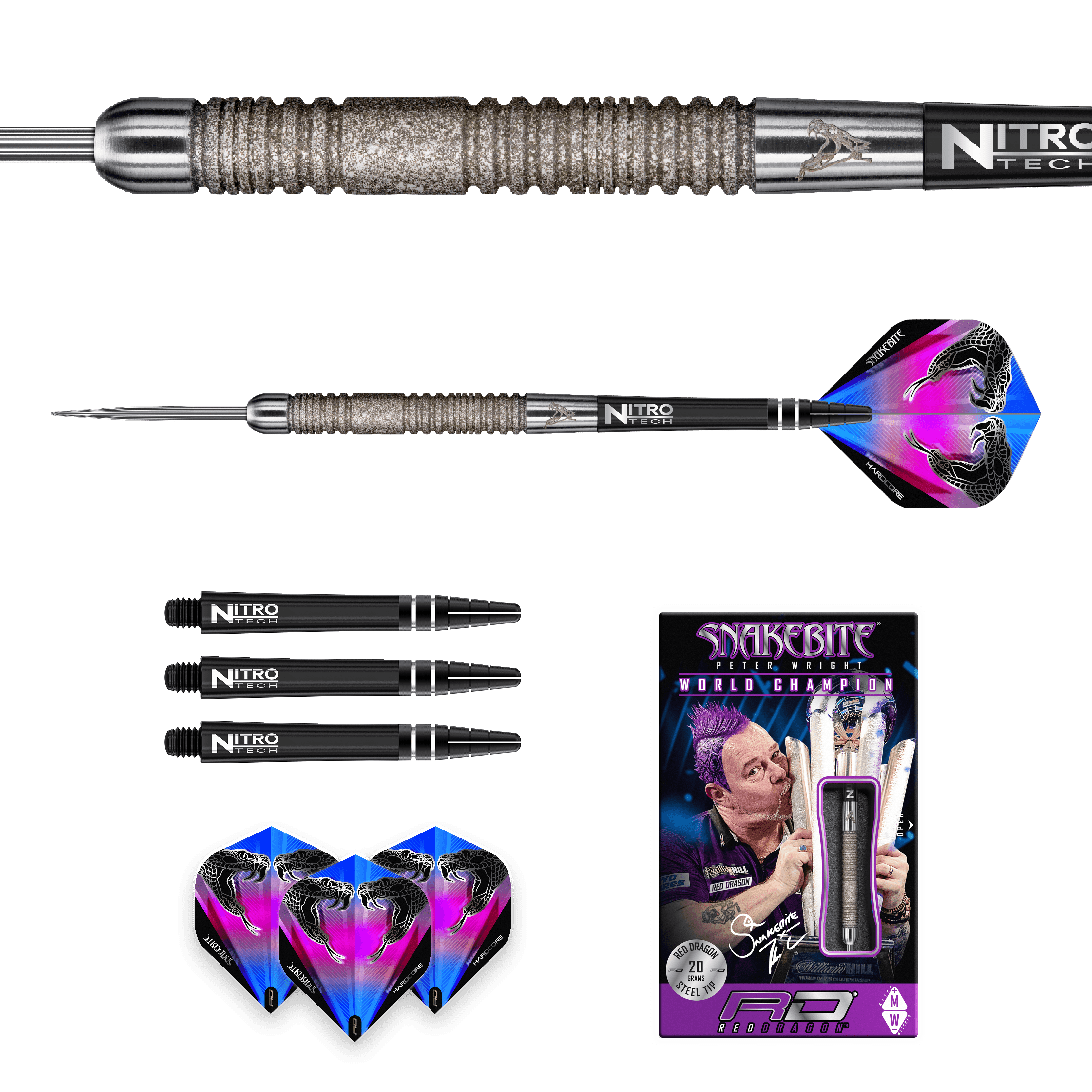 Red Dragon - Peter Wright Euro 11 Element 90% - Steel Šípky - Direct Darts - 5
