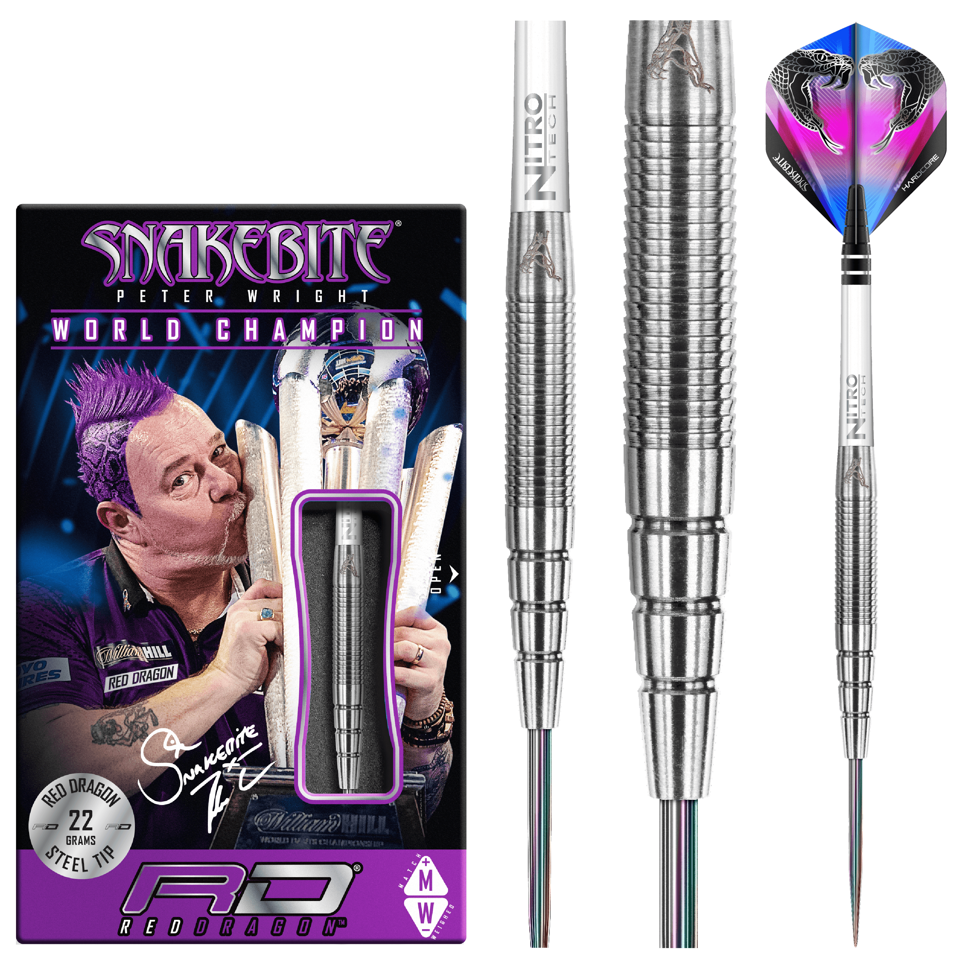 Red Dragon - Peter Wright Pl15 90% - Steel Šípky - Direct Darts - 2