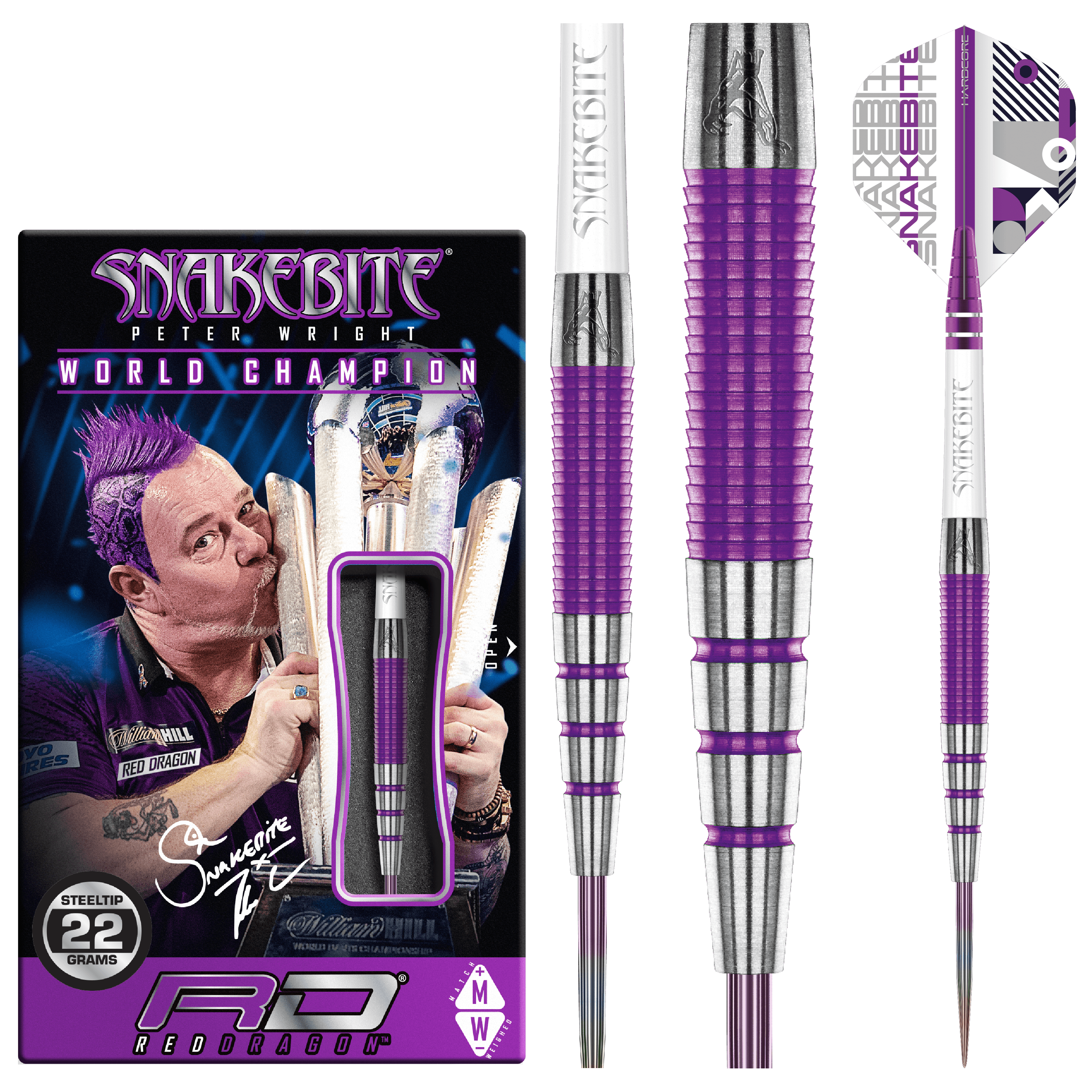 Red Dragon - Peter Wright - Pl15 Medusa 90% - Steel Šípky - Direct Darts - 2