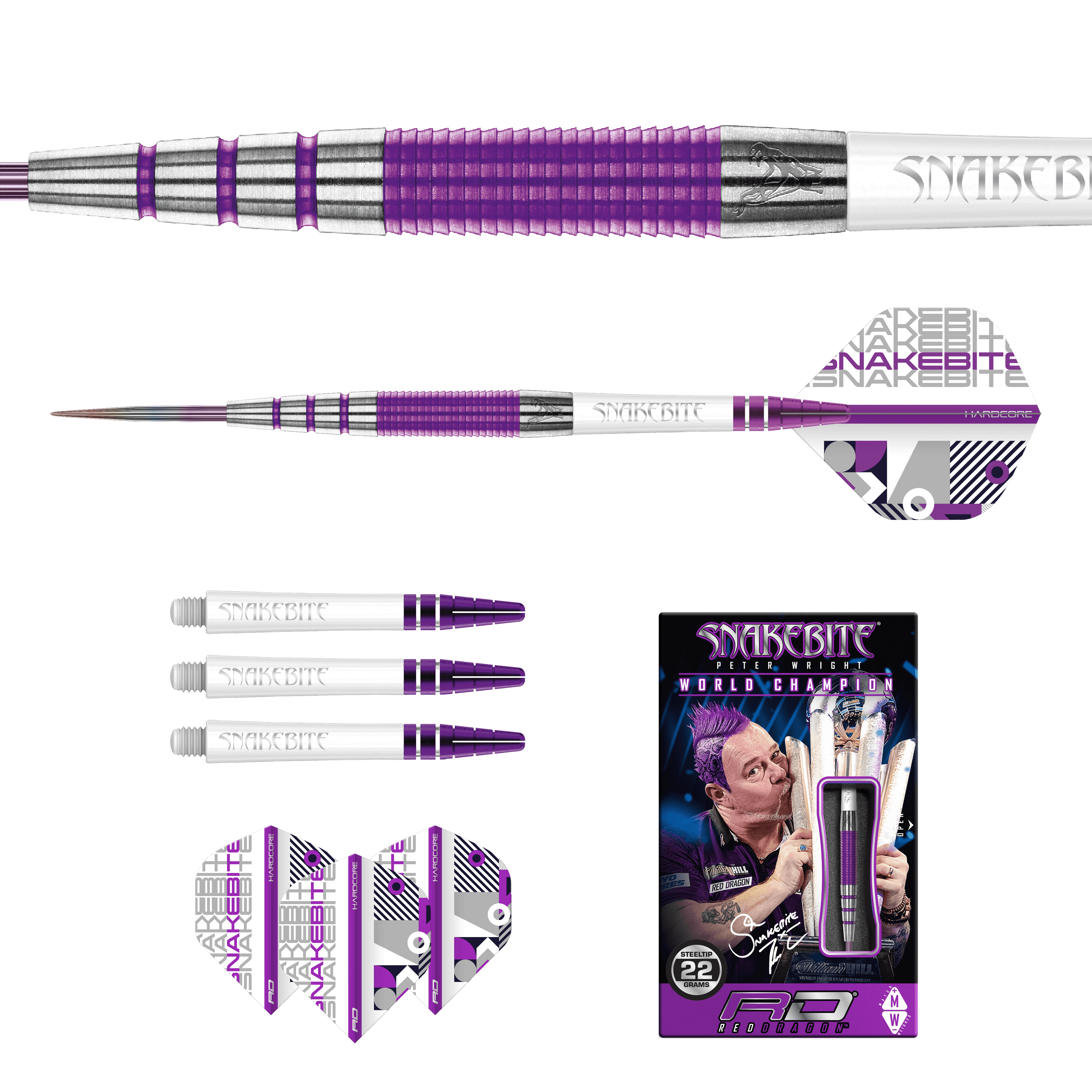 Red Dragon - Peter Wright - Pl15 Medusa 90% - Steel Šípky - Direct Darts - 5