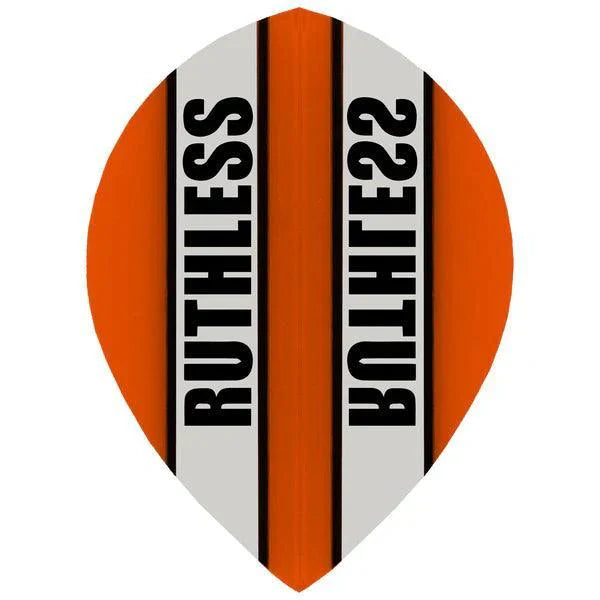 Ruthless - Clear Panel - Oranžová - Hruškovitá - 100 Mikron - Letky Na Šípky - Direct Darts - 1