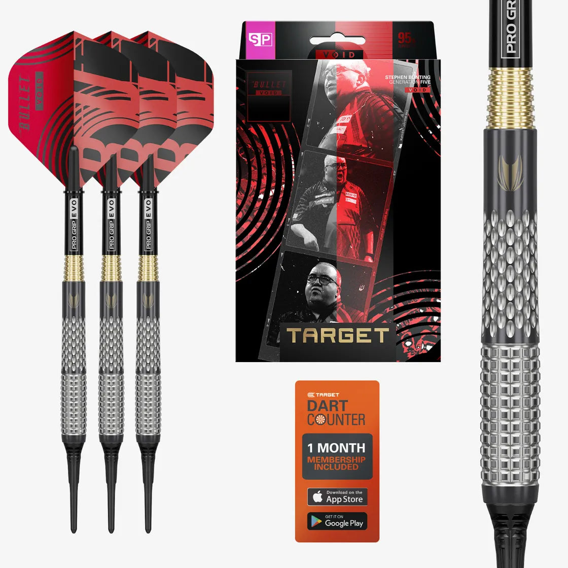 Target - Stephen Bunting G5 Void - 95% - Soft Šípky  - Direct Darts - 1