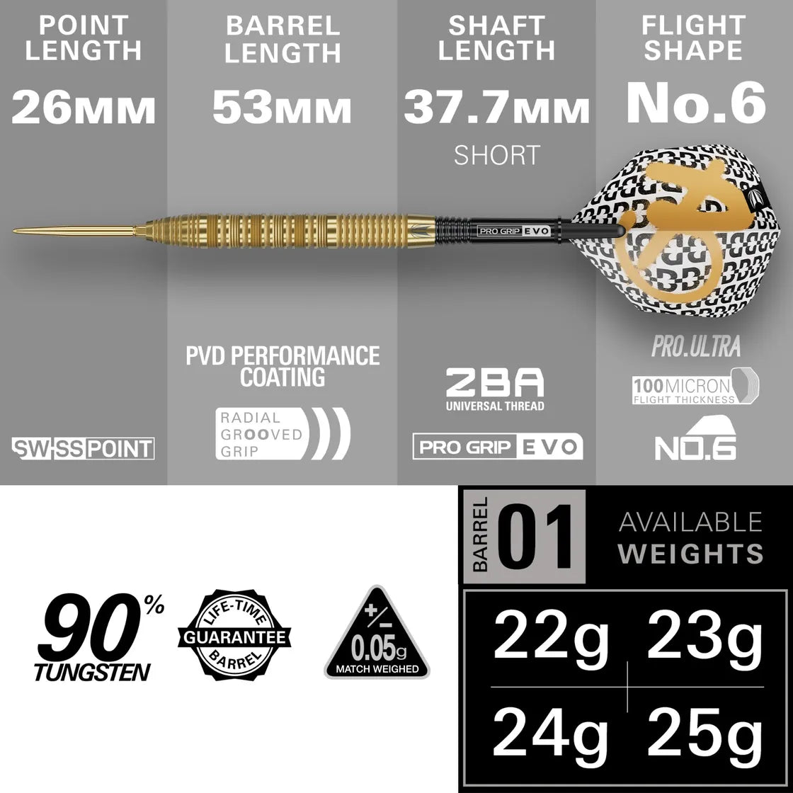Target - Bolide Envy 01 - 90% - Steel Šípky - Direct Darts - 2