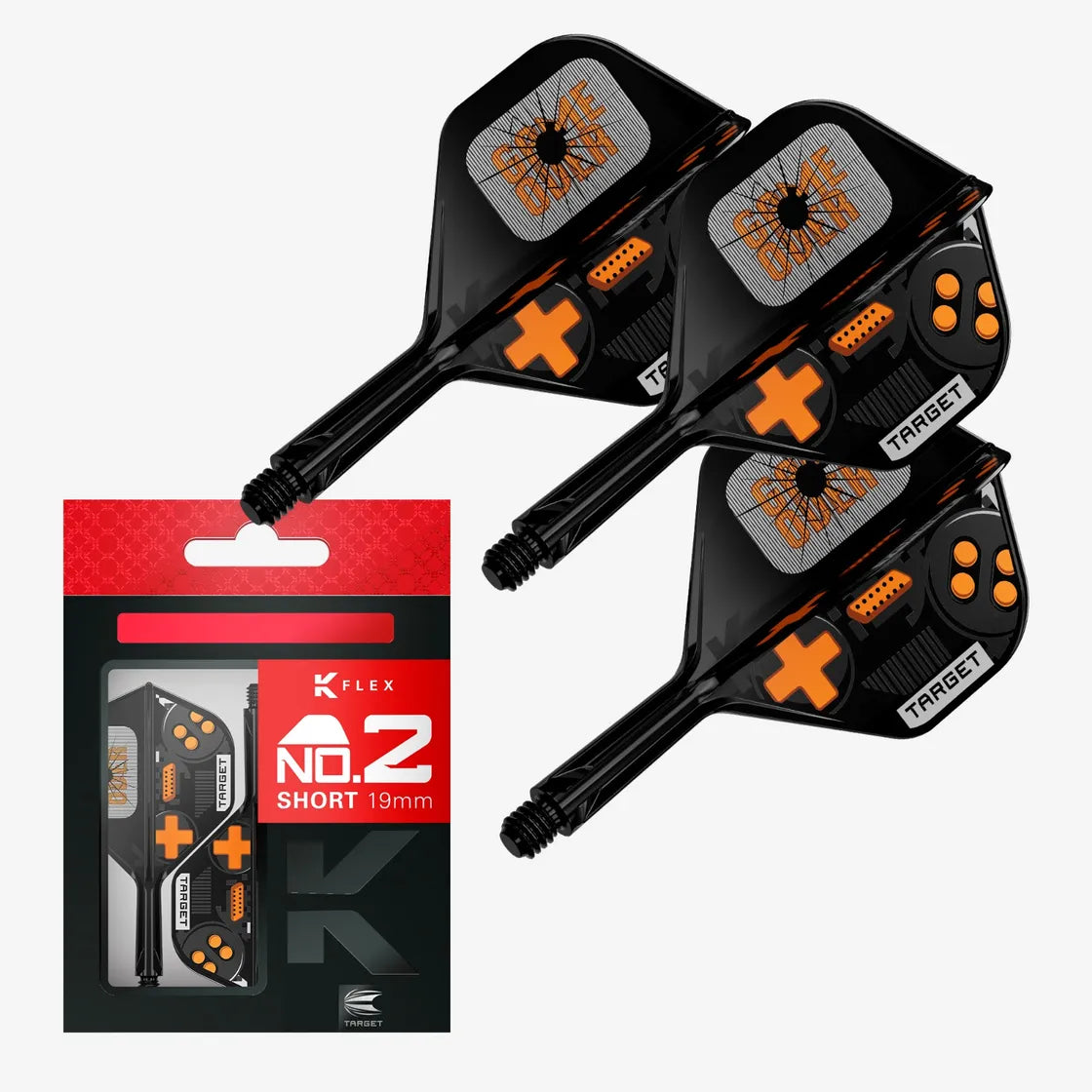 Target - K-Flex - Game Over - No2 - Jednodílný Násadky/Letky Na Šípky - Direct Darts - 1