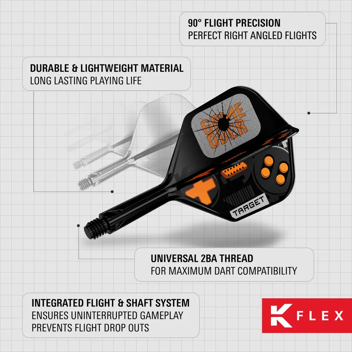 Target - K-Flex - Game Over - No6 - Jednodílný Násadky/Letky Na Šípky - Direct Darts - 5