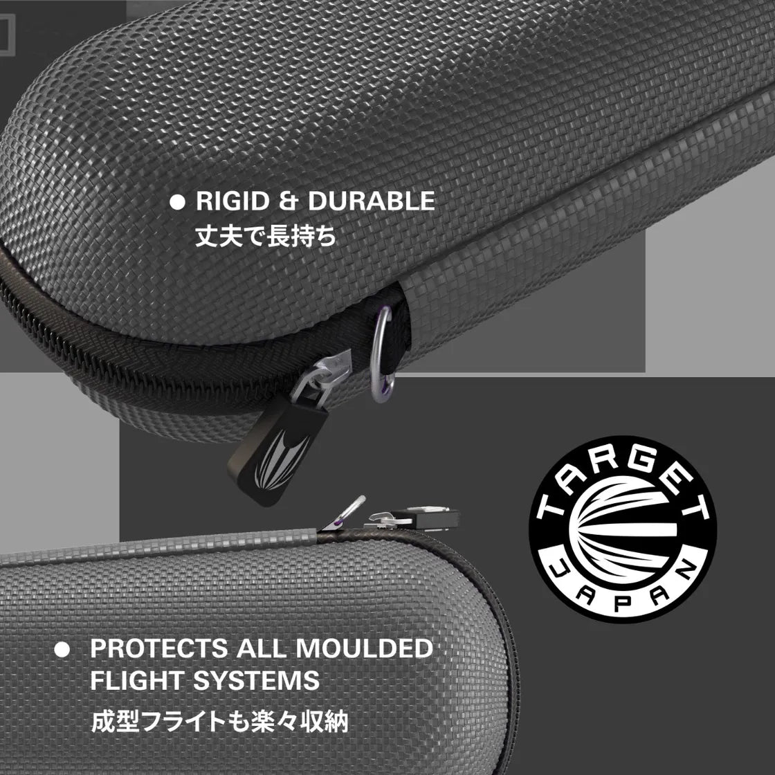 Target Japan - Takoma - Shell - Šedé - Puzdro Na Šípky - Direct Darts - 2