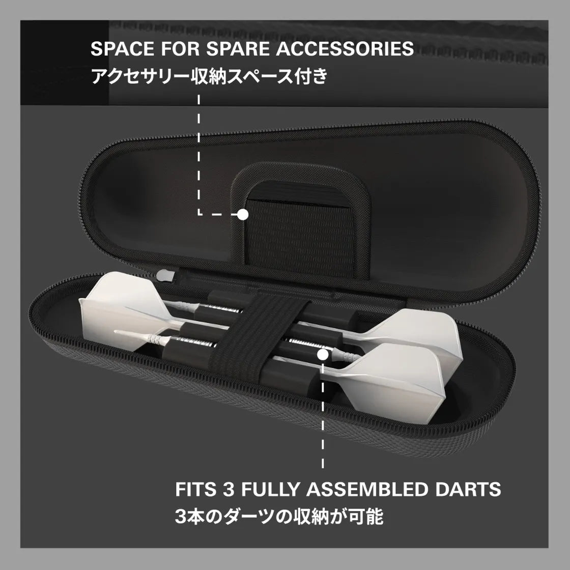 Target Japan - Takoma - Shell - Šedé - Puzdro Na Šípky - Direct Darts - 3
